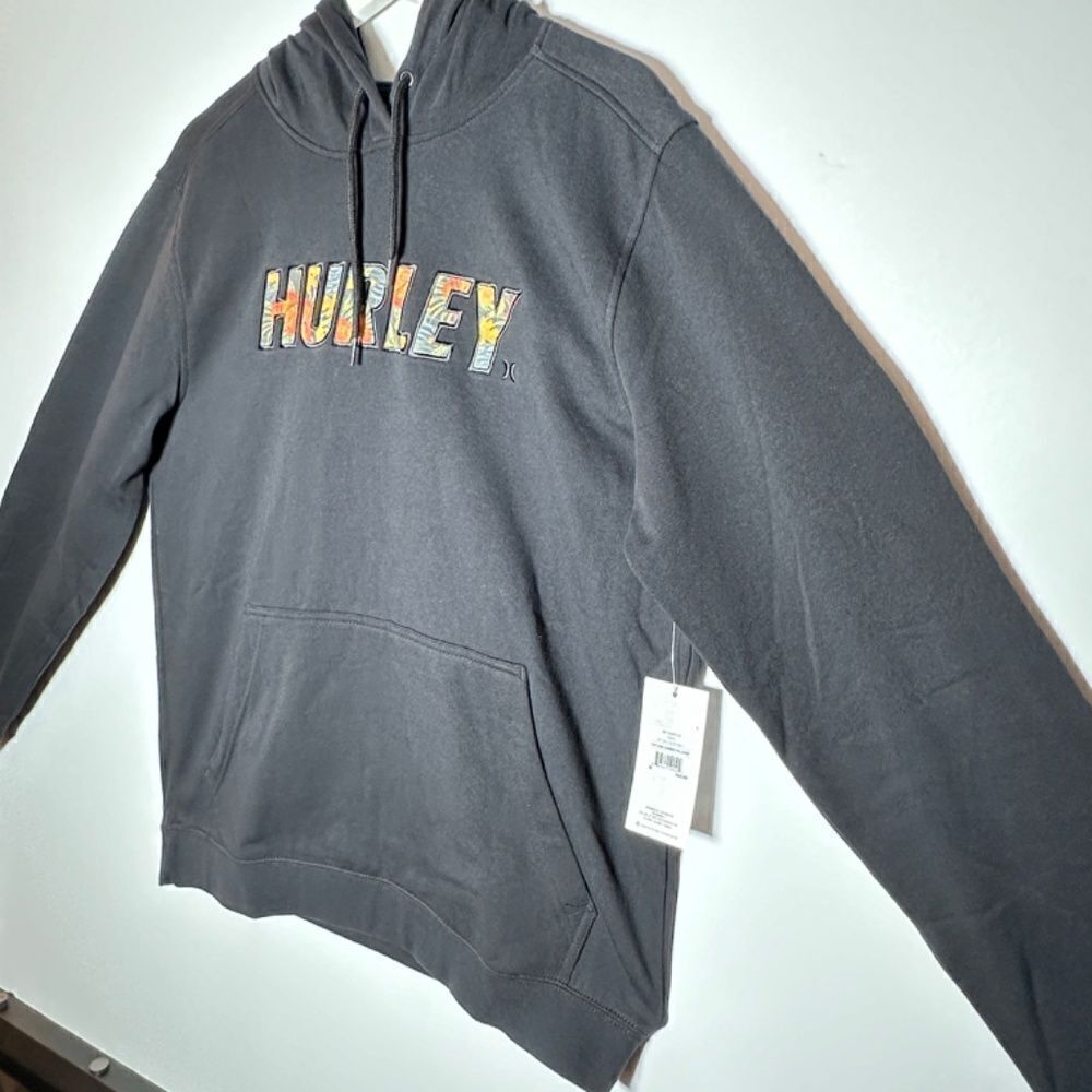 HURLEY® “FAST LANE SUMMER” HOODIE — Black / Men-M / NEW-(NWT)